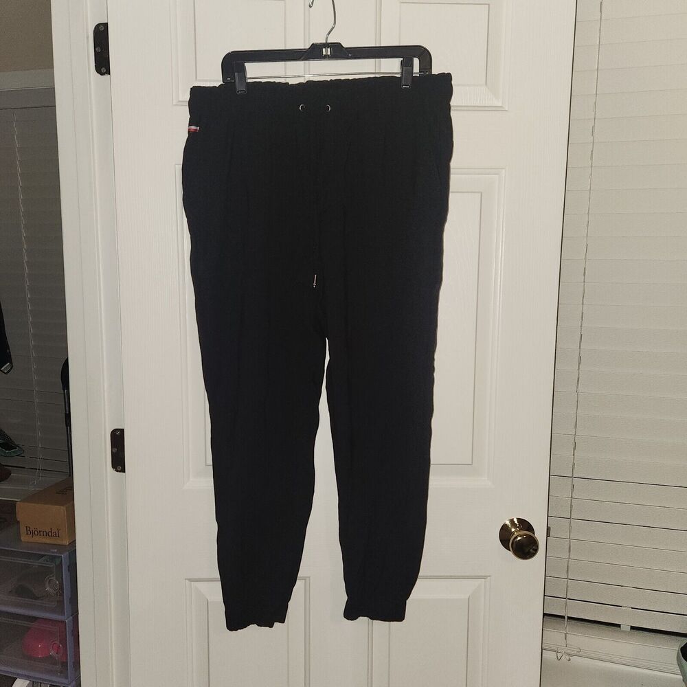 NWOT Tommy Hilfiger Black Casual Relaxed Joggers SIZE Large